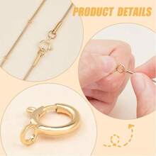 5/10/15 stuks 18K vergulde veersluitingen messing ronde sluitingen open ring sieraden veersluiting sieraden connector sluitingen voor armband ketting sieraden doe-het-zelf knutselen maken