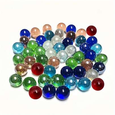 16mm Colorful Transparent Glass Marbles, Teens Jars, Vase Fillers, Scattering Stones For Tables, Aquarium And Fish Tank Decorations, DIY And Home Decor, Checkers & Draughts Game Pieces, Decoration For Home, Living Room, Office, DIY Crafts