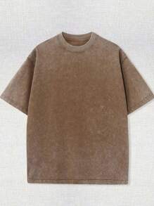 230g Washed, Defend Our National Park Printed T-Shirt With Little Bear, High-Quality Wax Printed Cotton Retro Fashion Brand T-Shirt, Beach Essential, Men's Summer T-Shirt, Holiday Gift, Perfect Gift