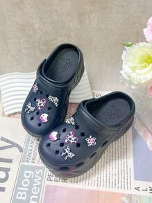 Einfarbige warme Hausschuhe für Innenräume, flauschige warme Fütterung, dicke rutschfeste Sohle, kuschelig bequeme Schuhe für den Winter, Hohe Absatz Sandalen