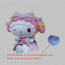 Sanrio 6pcs/Set Sanrio 7cm Figurine My Melody Maid Outfit Anime Statue, Car Decoration, Decoration Gift Ornament Birthday Gifts Graduation