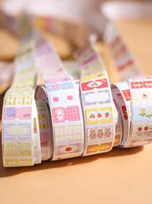 1 Roll Korean Ins Style Decorative Washi Tape, Grid Kingdom Series, Suitable For Gifts, Office, Home, Marking, Labels, Classroom, Entertainment Toys, Student Bullet Journal, Creative Vintage Decoration DIY Back To School