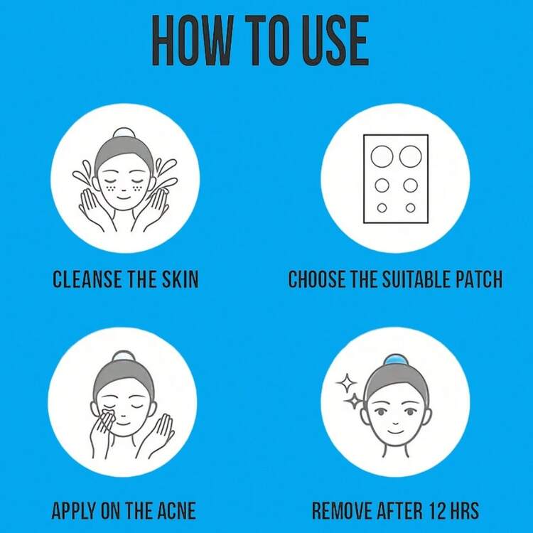 360 片水胶体圆形痘痘贴 360 片痘痘贴、360 片日夜痘痘贴、温和不刺激 - 防水透气、遮瑕痘痘贴、遮盖痘痘和瑕疵、面部和皮肤护理痘痘贴 - 隐形、超薄必备 - 藍色 - 查看 5