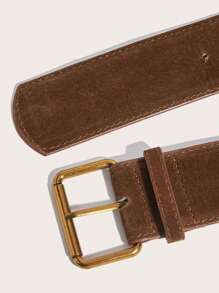 1pc Gothic Vintage Brown Velvet Cinch Belt For Women, Western Style Waist Belt Suitable For Skirts, Jeans, Casual Wear, Party, Daily, Gift Giving In Autumn/Winter