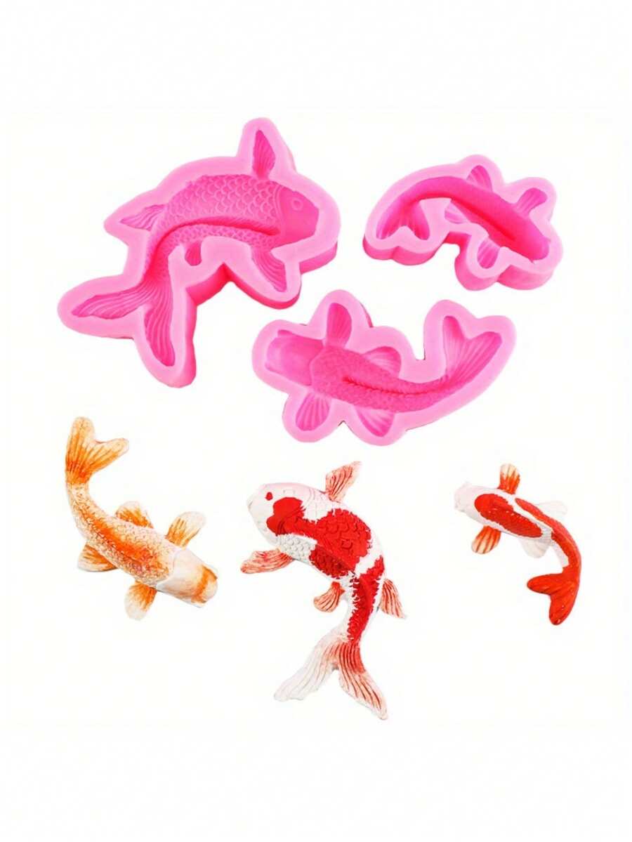 Koi Fish Silicone Mold Fish Candy Gummy Mold Small Chocolate Baking Mold Tool For Cake Decoration Candle Mold - KC-A-784 - View 1
