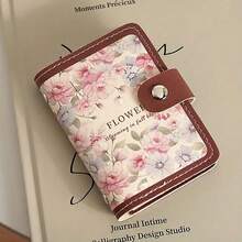 Floral Credit Card Holder With Multiple Card Slots Delicate Design Large Capacity Compact Size Suitable For Driver's License Business Cards And Other Documents For Women Wallet Mini Wallet Purse Wallet Card Wallet