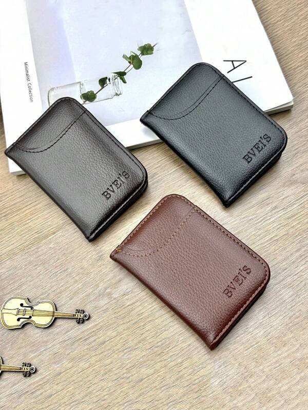 1 pieza Nuevo Portador de tarjetas pequeño minimalista de moda para hombres, delgado y ligero con múltiples ranuras, multifuncional y de gran capacidad para tarjetas bancarias y de crédito, ideas formales/de negocios para el Día de San Valentín