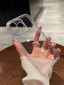 Minimalist High-End Full Coverage Transparent Phone Case Compatible With IPhone 17 Pro Max, 16 Pro Max, 16, 16 Pro, 16 Plus, 11, 15, 15 Pro, 15 Pro Max, 12, 13, 14 Pro Max, XS, XR, 11 Pro, 11 Pro Max, 12 Pro, 12 Pro Max, 13 Pro, 13 Pro Max, 7 Plus, 14 Pro, 14 Pro Max, 14 Plus, 7 Plus, 8 Plus, 8, SE 2, 12 Mini, 13 Mini, S26 Ultra, S25 Ultra, S24 Ultra, S23 Ultra, Acrylic Hard Shell, Anti-Yellowing - All Inclusive and Transparent - View 1