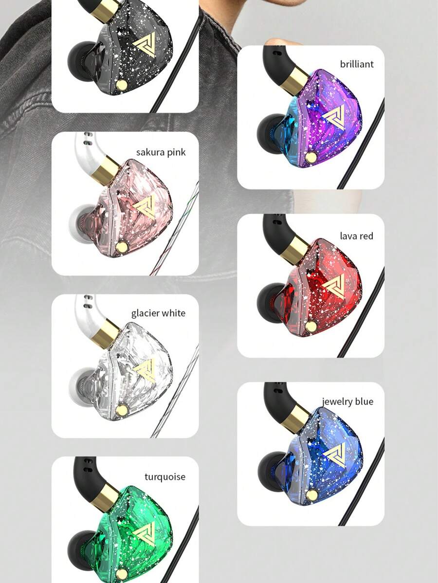QKZ SK8 Heavy Bass Headphones Computer Gaming Wire Control With Wheat Sports In-Ear Lol Gaming Earbuds 3.5mm Jack