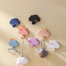 1 Pc Sun Moon Adhesive Hook No Hole Door Rear Wall Hanging Strong Load Bearing Party Activities No Trace Hook