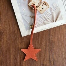 1pc Unisex PU Leather Five-Pointed Star Charm, Bag Pendant Leather Ornament, Gift Key Chain - Multicolor - View 6