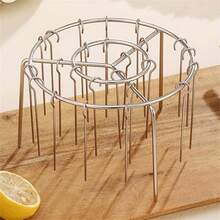 1 套不锈钢烤架 + 烤肉串、烧烤套装、空气炸锅、烤箱、烤架、烤肉串、厨房用品、烹饪、适用于肉类、鱼类、蔬菜、水果、节日派对、聚会、礼物