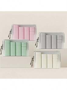 北欧色彩软管独立瓶旅行套装化妆品洗发水沐浴露面霜乳液瓶家居浴室装饰秋季装饰返校 - 彩色 - 查看 15