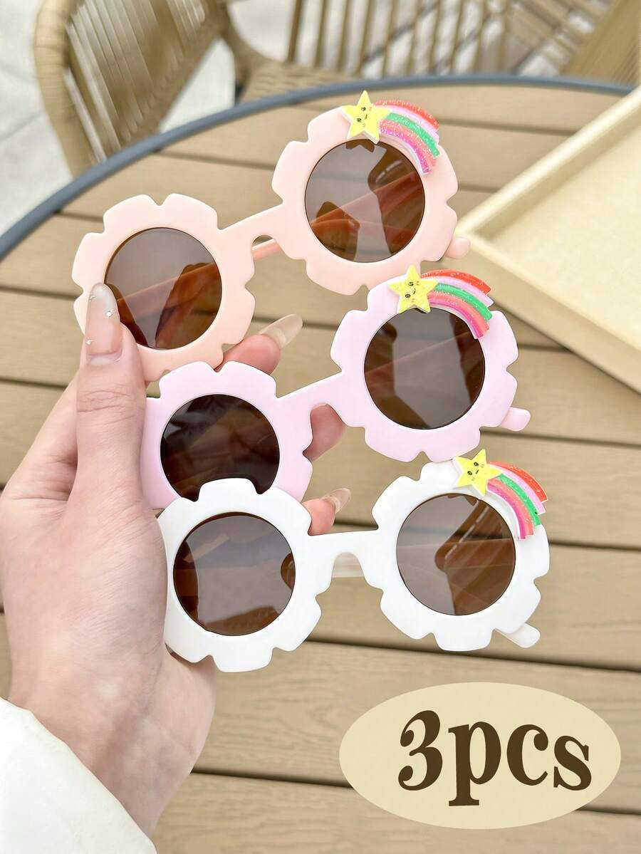 3 Pairs Gear Eye Glasses With Star Accessories - Perfect Children's Gift - Stylish And Fun 3 Pairs Gear Glasses For Kids - Multicolor - View 1