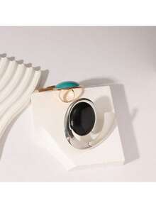 New Fashion Exaggerated Opening Ring, Punk Style High-End Turquoise Ring - Multicolor - View 7