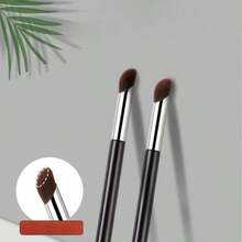 1支黑色拇指形遮瑕刷，无缝贴合肌肤，有效遮盖瑕疵、黑眼圈，柔软尼龙刷毛，拇指设计贴合脸型；1支专业粉底刷 #47 歌舞伎刷头，适用于粉底液、修容，女士化妆工具，粉底刷、遮瑕刷、腮红刷、修容刷、腮红刷、古铜粉刷、散粉刷、粉底刷、腮红刷 - 黑色 - 查看 4