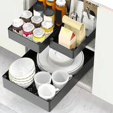 Pull-Out Cabinet Organizer, Pull-Out Drawers For Kitchen Cabinets, Under Sink Organizer, Roll-Out Shelves For Home, Kitchen Cabinets, Pantry, Bathroom Storage
