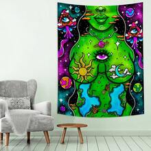 1pc Portrait Of Nature Scenery Hanging Tapestry, Polyester Decorative Wall Hanging For Living Room, Bedroom, Office, Dorm, Party, Kitchen - Comes With 3 Wall Nails And 2 Clips