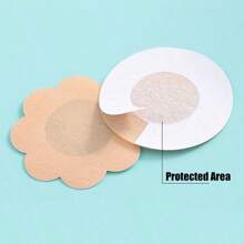 100PCS Cloth Nipple Cover Teat Hide Women Disposable Nipple Pasties Piece Breast Petals Invisible Bra Padding Chest Sticker Patch Covers No Marks Prevent Exposure
