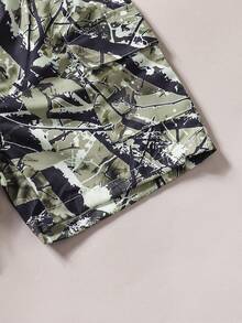 3 件套幼儿男童圆领字母印花无袖背心+短裤+帽子套装，适合夏季户外旅行 - 白色 - 查看 9