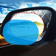 2 piezas Película transparente impermeable para el espejo retrovisor del coche, accesorios antivaho y resistentes al agua