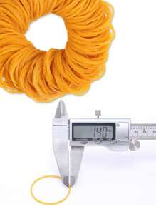 Strong Elasticity 500pcs Yellow Multi-Purpose Rubber Bands, Diameter 38mm Bubble Ring, Elastic Bands, Natural Rubber For Office, School & Home Use, Made Of Synthetic Rubber Back To School