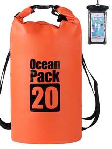 1 件户外露营沙滩防水袋、单肩/背包式干燥袋、便携式多功能防水背包（附赠防水手机壳）