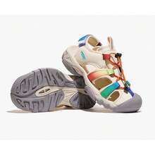 CAMEL CROWN صنادل نسائية، صنادل صيفية مغلقة الأصبع، أحذية رياضية شاطئية قابلة للتنفس مانعة للانزلاق، أحذية مائية متينة للتنزه - الأرز/قوس - مشاهدة 4