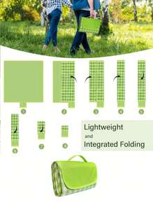 1 Piece Outdoor Picnic Mat, Portable Thickened Camping Mat, Beach Moisture-Proof Mat, Tent Ground Mat, Waterproof Lawn Mat, Travel Blanket For Indoor And Outdoor Family Games.