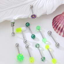 Tongue Rings In Multiple Styles & Designs, Body Piercing Jewelry Tongue Studs; Adorable Ladies Tongue Rings, Enjoy Your Tongue Piercing - 10 Tongue Piercings - View 14