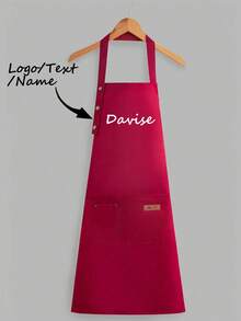 1pc Customized Black Kitchen Cooking Apron, Modern Polyester Oil-Proof Apron, Black Kitchen Apron, Polyester Apron For Garden, Kitchen And Housework Perfect For Home, Restaurant, And Kitchen Cooking,Multi-Functional, Ornamental,Reusable,Breathable,Exquisite,Stylish,High-Quality,Colorful,Modern,Comfortable,Soft,Custom,Personalized,Unique,Home Refresh,Customized Household Gloves,Warm Ambience, Autumn Home Refresh,Home Harmony,Warm Ambience ,Travel Organizer - Multicolor - View 8