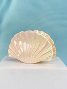 1pc Gradient Color Shell Hair Clip, Vacation Style Hair Accessory, Large Size Claw Hair Clip, Summer Maritime Design Hair Clips Hair Jaw Clip Hair Clamps Hair Clutch Hair Catcher Clip