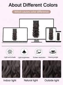 Clip In Hair Extensions, 20 Inch Long Wavy 4PCS Hair Extensions Natural Soft Synthetic Fiber High Temperature Heat Resistance Clip In Hairpieces For Women Weddings Party Daily Use