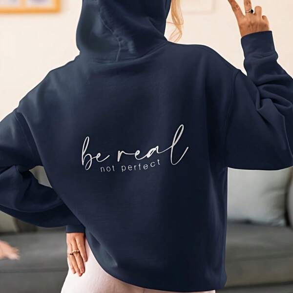 1/2 piezas "Ser real, no perfecto" Transferencia de vinilo blanco termoadhesible para camisetas y manualidades DIY - Parche de moda duradero termoadhesible para ropa, almohadas y talla grande