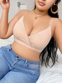 Plus Size Wireless & Pad-Free Women Bra, 1pc