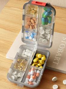 1pc Portable Travel Medicine Box, Summer Waterproof Storage Box, Dust-Proof And Moisture-Proof Pill Box, Reusable Medicine Storage Box, Suitable For Both Men And Women, Vitamin Supplement Storage, Suitable For Travel, Business Trips, Summer Beaches, Beach Family Outings, Outdoor Office Work, Returning To School, Christmas Gift-Giving