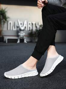 New Summer Slip-On Flat Backless Sandals, Casual Loose Sports Shoes For Plus Size