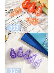 4色迷你修正带 10个 30米 各3米 易于使用 精美设计 学生矫正器 返校