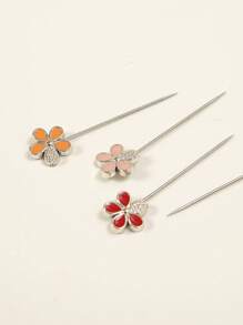 20 piezas de Broches elegantes de estilo francés para pañuelos, Clips multicolor para pañuelos, Alfileres de barra para uso diario