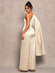 Double Crazy 女士夏季音乐节派对连体裤、毕业舞会礼服 - 香檳色 - 查看 6