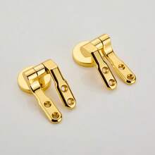 金色黑色镀铬马桶座铰链冲水马桶盖安装连接器马桶盖铰链安装配件更换零件 - 黑色 - 查看 3