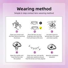 2 Pieces Gray Brown Color Contact Lenses Eye Makeup Soft Contact Lenses Yearly Glasses Cosmetic Soft Lens Halloween Costume Cosplay - Brown - View 5