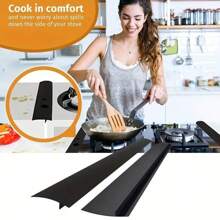 1PC/2PCS Stove Counter Cover Kitchen Seal, Stove Top Seal, Organic Silicon High Temperature Resistant Kitchen Gap Strip, Oil And Dirt Resistant Gas Stove Gap Soft Sealing Strip Silicone Gap Plug Kitchen Stove Counter Gap Cover - Flexible Stove Space Filler
