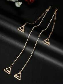 1pc Plastic Diamond Decor Minimalist Shoulder Chain, Versatile For Wedding Dress, Party Dress, Daily Wear