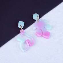 1pc Silicone Mold For DIY Geometric Asymmetrical Earrings/Pendants - Transparent White - View 3