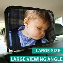 1 Juego de Espejo de Coche para Bebé, Monitor de Niño en Asiento Trasero Orientado hacia Atrás - Ver 2