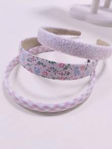 1/3pcs Glitter Headband, Sparkly Wide Hairband For Girl, Makeup Washing Fastening Hair Clip, Shiny Hair Accessories, Suitable For Daily, Casual, School Use - Multicolor - View 10