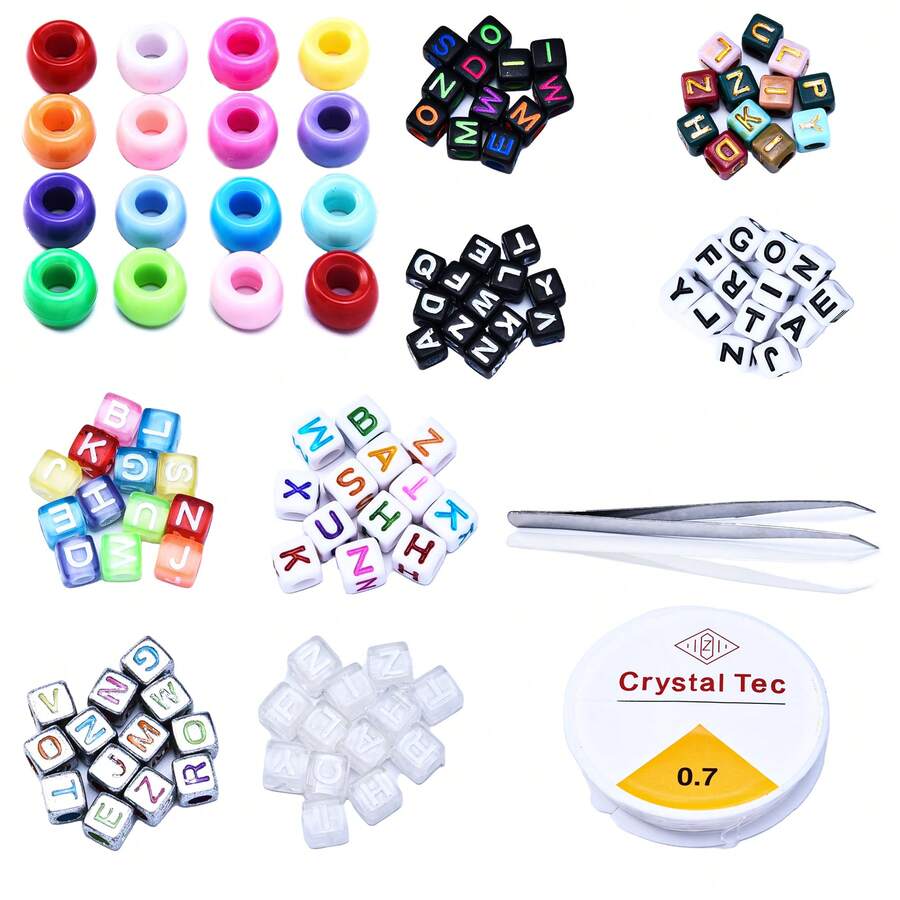 DIY Jewelry Accessories 24 Grid Acrylic Bead Letter Bead Handmade Bead Tool Material Box Set - Multicolor - View 1