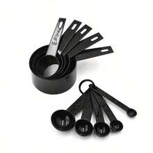 10pcs Measuring Cups And Measuring Spoons Set, Multifunctional Plastic Measuring Cups And Spoon Set With Scale Markings, Graduated Measuring Spoon Set, Baking Tool For Cooking And Baking, Apartment Essentials, Kitchen Gadgets