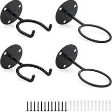 Wall Mounted Baseball Bat Storage Rack, Home Decor Golf Baseball Display Organizer - Black - View 1